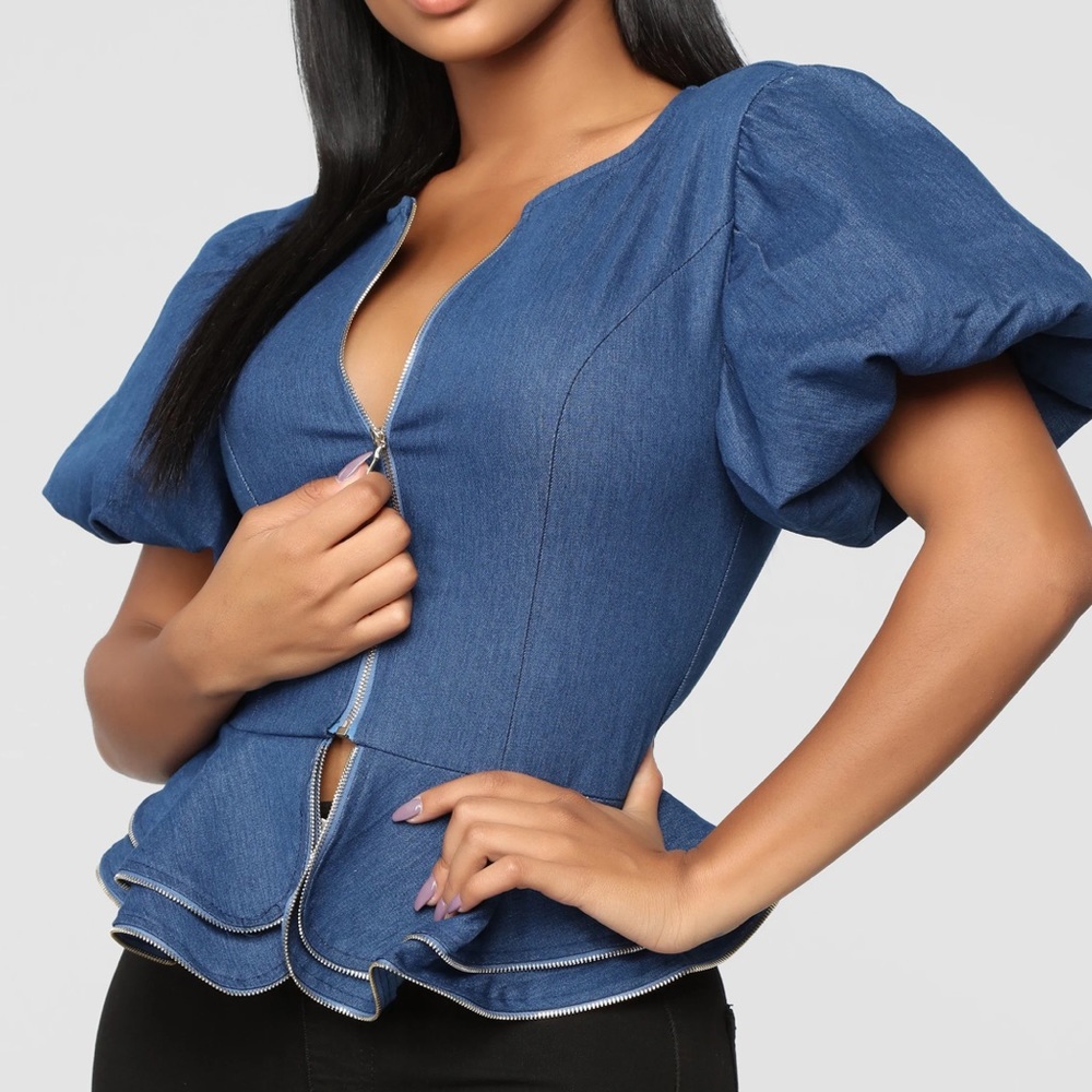 Destiny Short Sleeve Jacket - Dark Denim